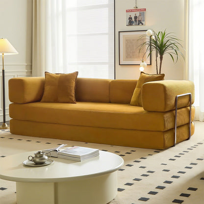 Divano letto trasformabile da 78,8 metri con cuscino, supporto per la schiena, bracciolo, divano da pavimento, divano a compressione, divano futon, letto da salotto