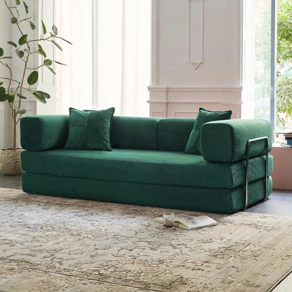 Divano letto trasformabile da 78,8 m con cuscino a compressione, comodo divano futon, letto letto