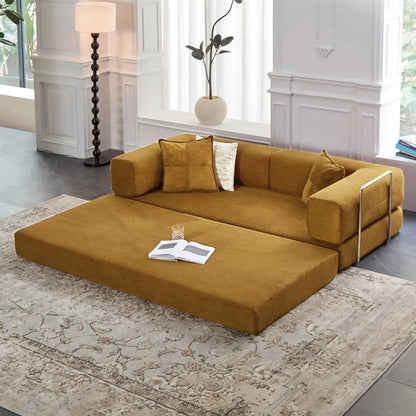 Divano letto trasformabile da 78,8 m con cuscino a compressione, comodo divano futon, letto letto