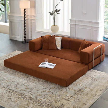 Divano letto trasformabile da 78,8 m con cuscino a compressione, comodo divano futon, letto letto