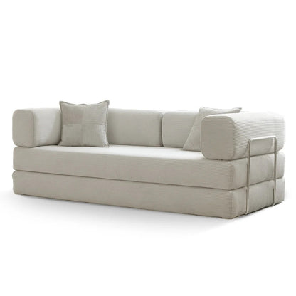 Divano letto trasformabile da 78,8 m con cuscino a compressione, comodo divano futon, letto letto