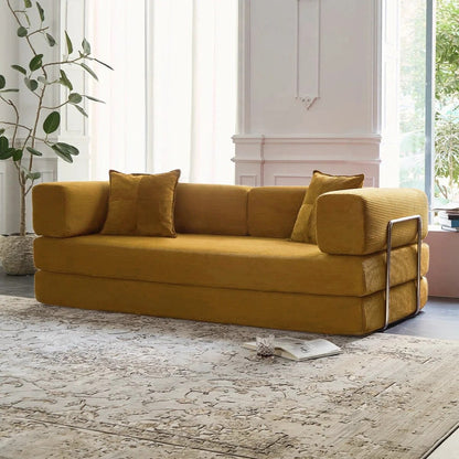 Divano letto trasformabile da 78,8 m con cuscino a compressione, comodo divano futon, letto letto