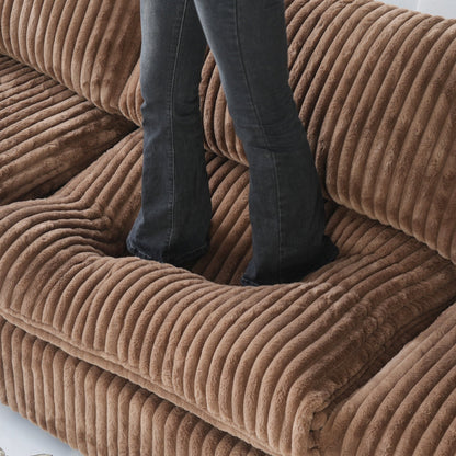 Divano a due posti in tessuto di peluche da 78''