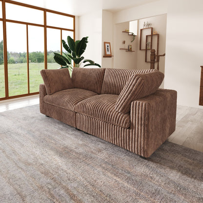 Divano a due posti in tessuto di peluche da 78''