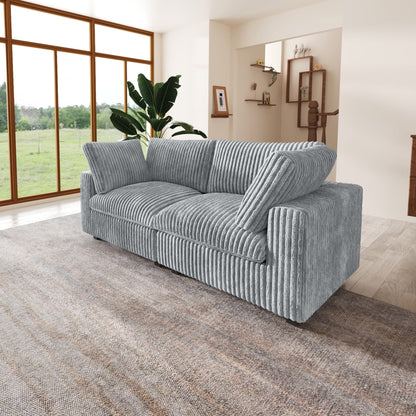 Divano a due posti in tessuto di peluche da 78''