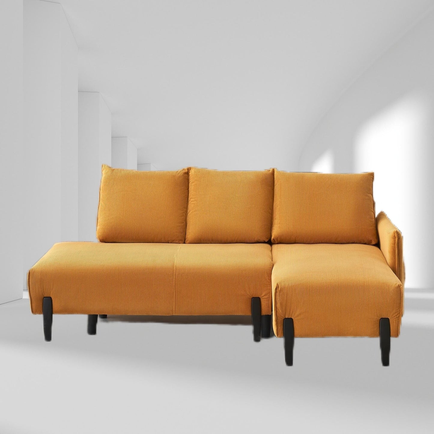 Divano in velluto da 79,5 pollici - Design di metà secolo con 3 cuscini decorativi