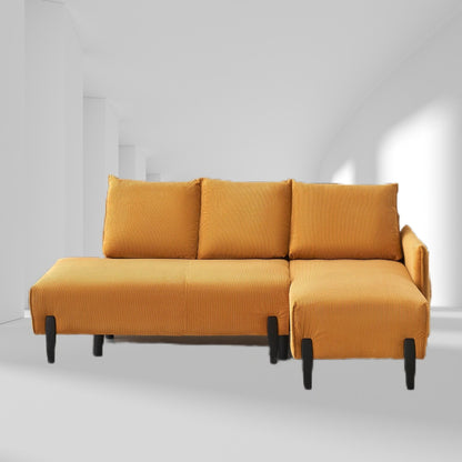 Divano in velluto da 79,5 pollici - Design di metà secolo con 3 cuscini decorativi