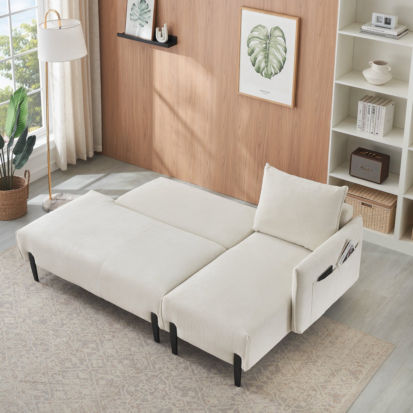 Divano lungo 79,50 pollici, con sedute spaziose e comode, per appartamento, ufficio, soggiorno