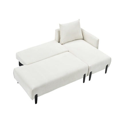 Divano lungo 79,50 pollici, con sedute spaziose e comode, per appartamento, ufficio, soggiorno