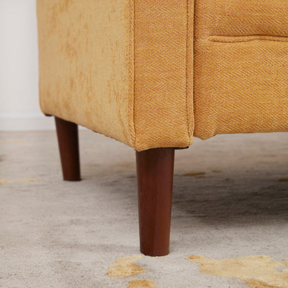 Divano moderno classico in tessuto 79,5 a 3 posti con braccioli quadrati per soggiorno