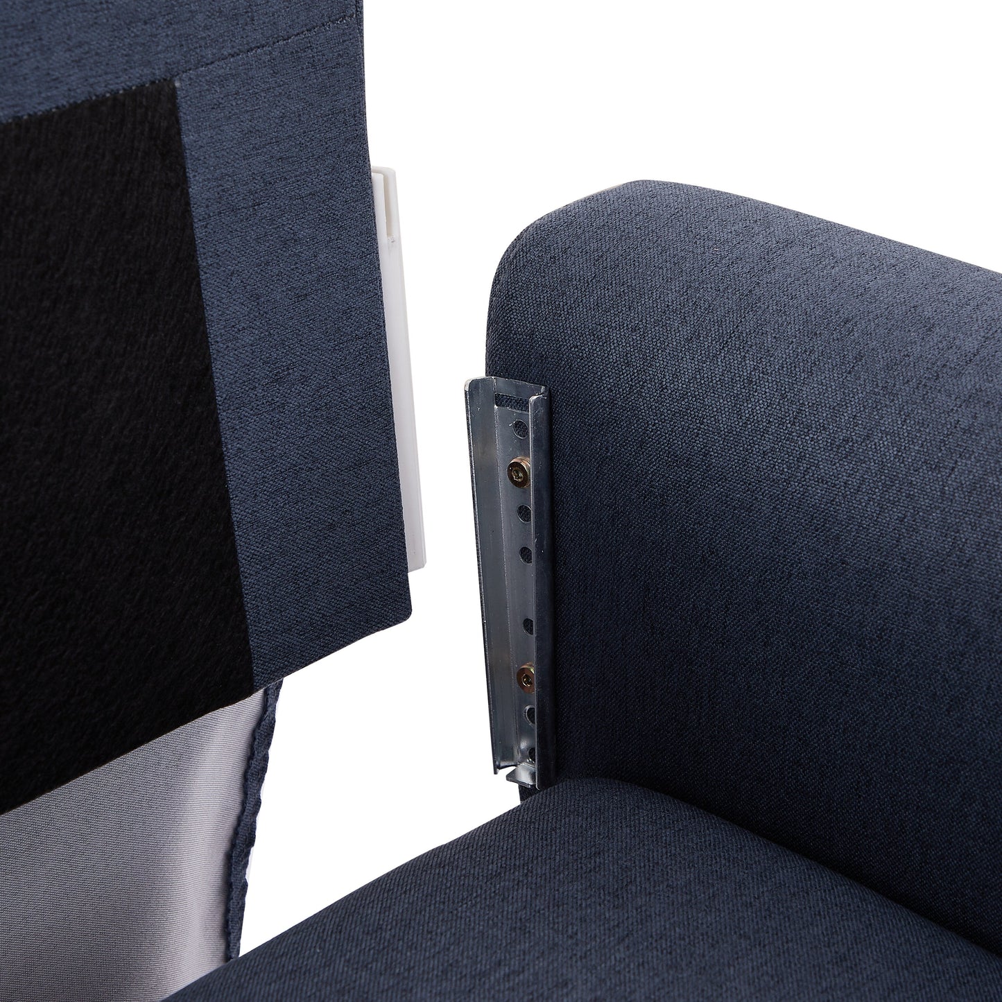 Divano a L in tessuto regolabile da 79,5'', 3 posti con letto estraibile e chaise longue contenitore