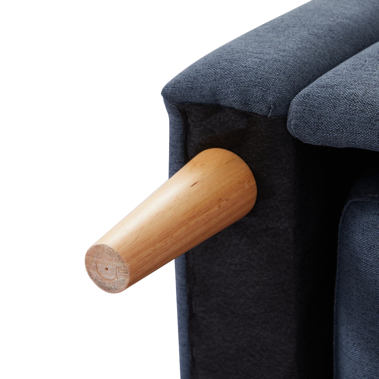 Divano letto a 3 posti a L in tessuto da 79,5'' con chaise longue, letto estraibile e design imbottito