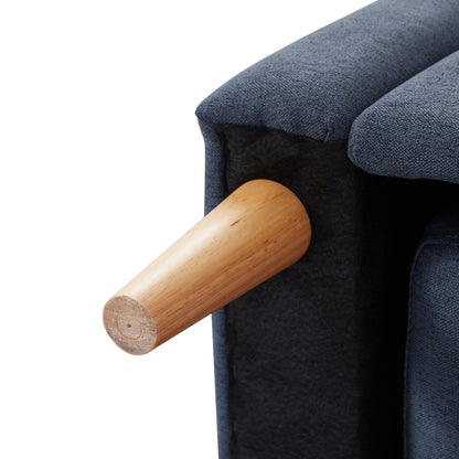 Divano letto a 3 posti a L in tessuto da 79,5'' con chaise longue, letto estraibile e design imbottito