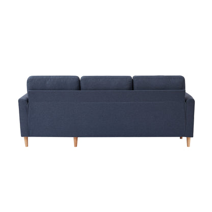 Divano letto a 3 posti a L in tessuto da 79,5'' con chaise longue, letto estraibile e design imbottito