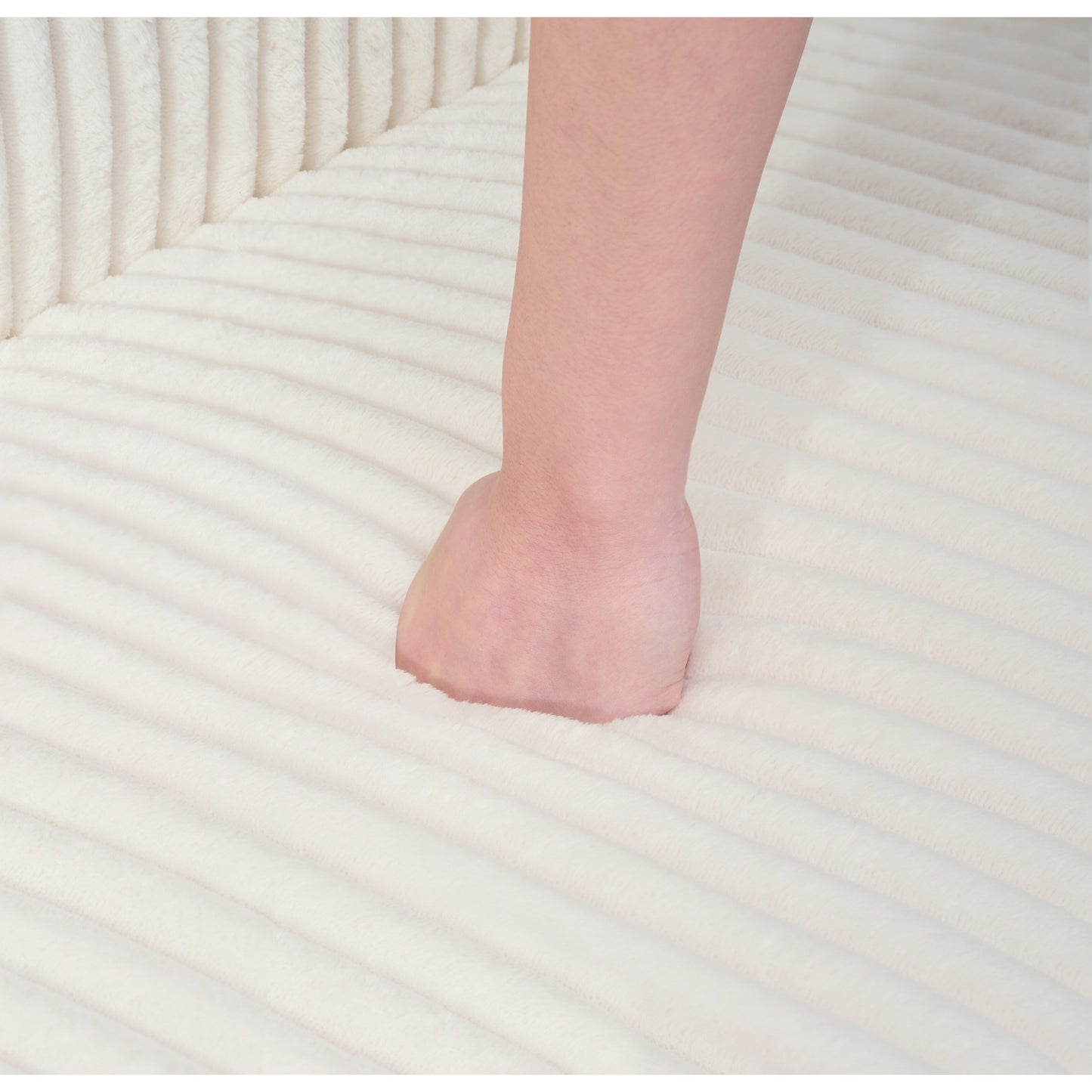 Divano letto pieghevole in velluto a coste 79 con braccioli a 3 posizioni, schiuma ad alta resilienza e gambe in metallo