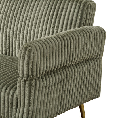 Divano letto pieghevole in velluto a coste 79 con braccioli a 3 posizioni, schiuma ad alta resilienza e gambe in metallo