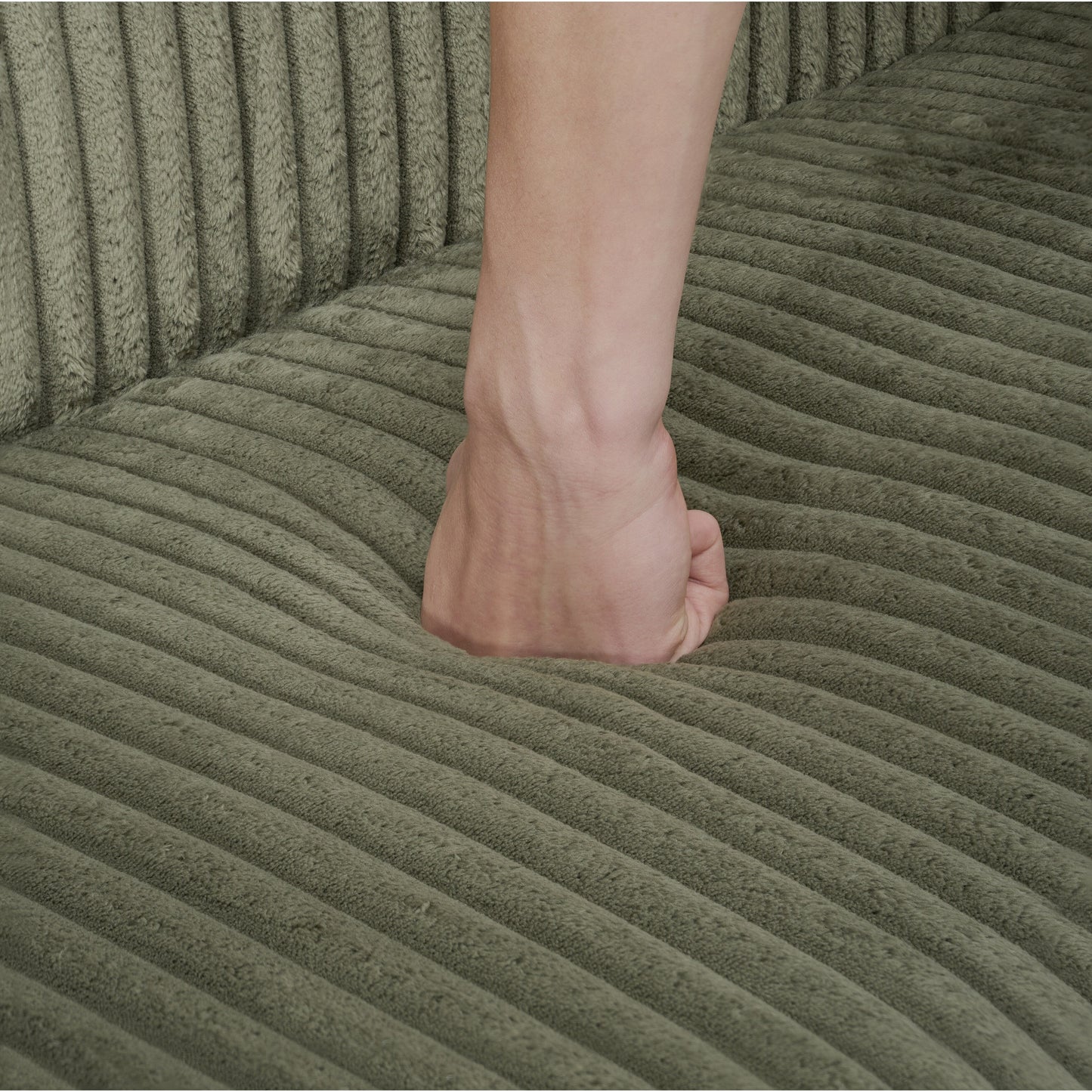 Divano letto pieghevole in velluto a coste 79 con braccioli a 3 posizioni, schiuma ad alta resilienza e gambe in metallo