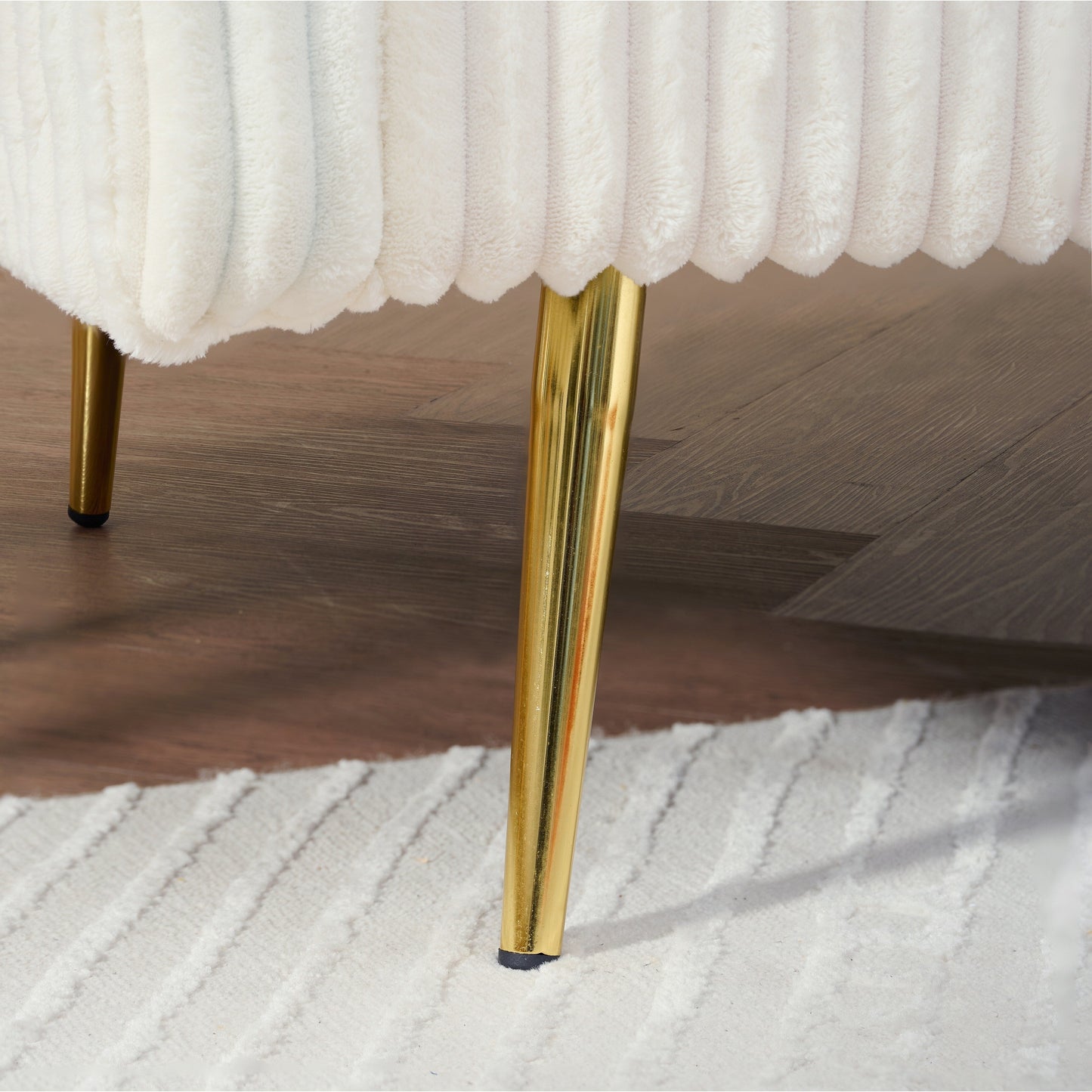 Divano letto pieghevole in velluto a coste 79 con braccioli a 3 posizioni, schiuma ad alta resilienza e gambe in metallo