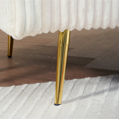 Divano letto pieghevole in velluto a coste 79 con braccioli a 3 posizioni, schiuma ad alta resilienza e gambe in metallo