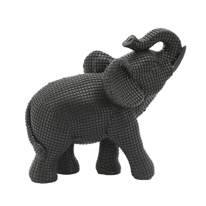 Sagebrook Home Boho 7 Scultura decorativa a forma di elefante in poliresina - 7 x 4 x 7