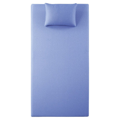 Set di materasso e cuscino singolo da 7 pollici, materasso in memory foam infuso di gel e tessuto traspirante, blu, materasso in una scatola