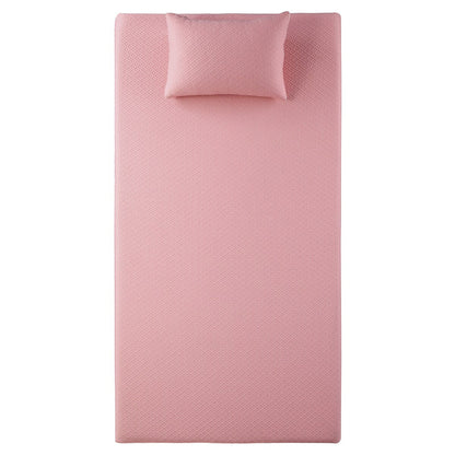 Set di materasso e cuscino singolo da 7 pollici, materasso in memory foam con gel traspirante, rosa, materasso in una scatola