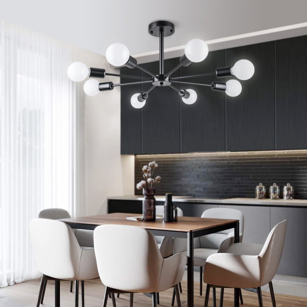 Lampada semi-incassata Sputnik nera/oro da soffitto per soggiorno/cucina/ufficio/camera da letto/ingresso