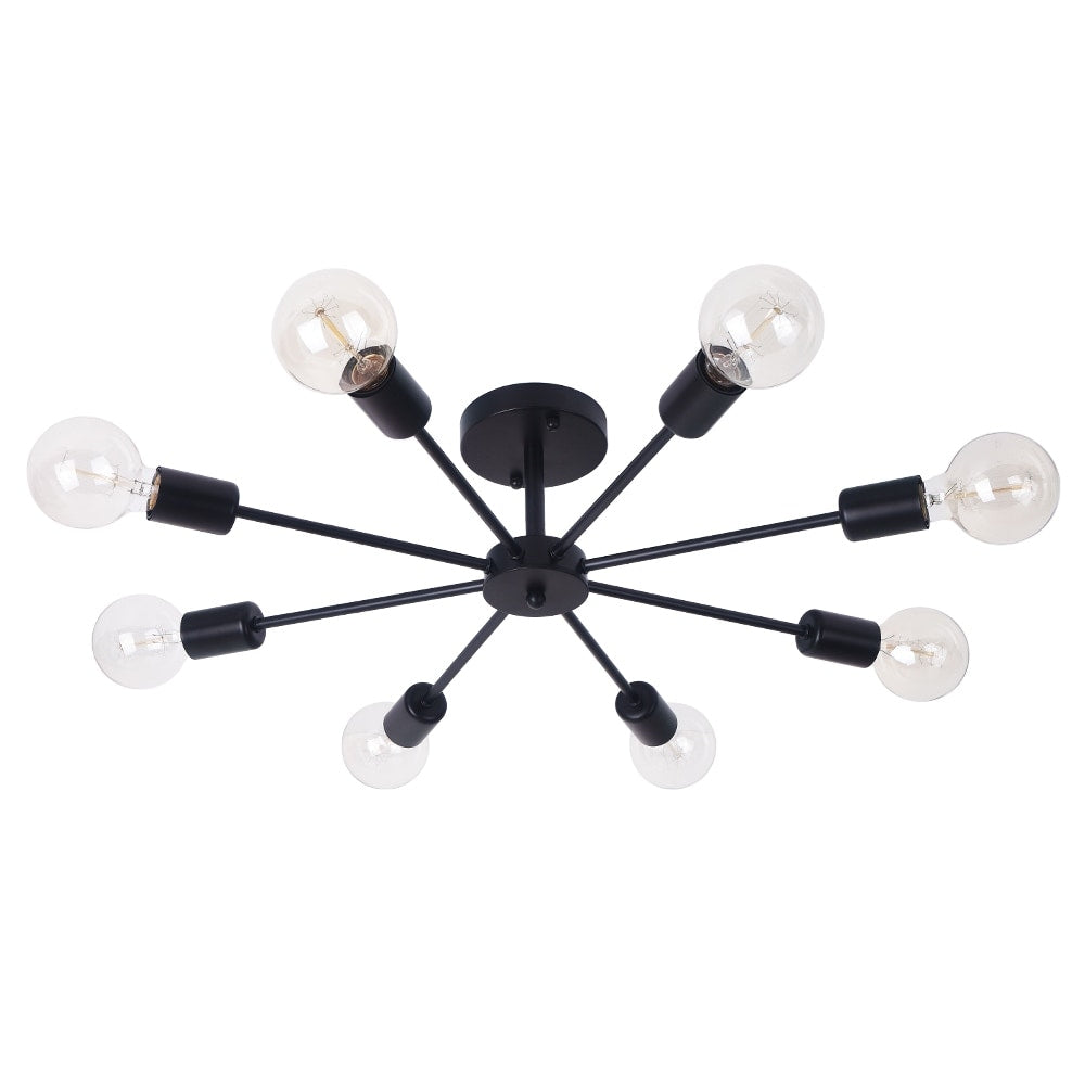 Lampada semi-incassata Sputnik nera/oro da soffitto per soggiorno/cucina/ufficio/camera da letto/ingresso