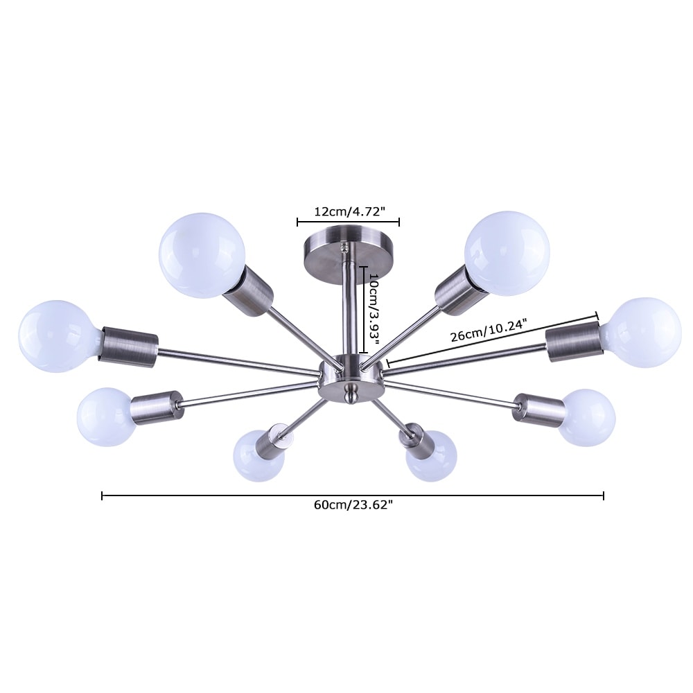 Lampada semi-incassata Sputnik nera/oro da soffitto per soggiorno/cucina/ufficio/camera da letto/ingresso