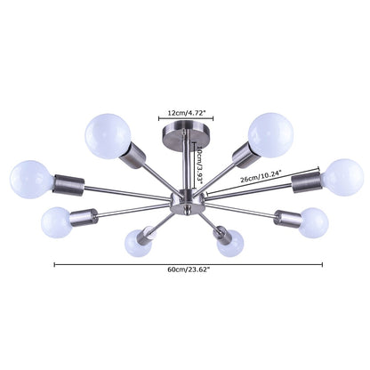 Lampada semi-incassata Sputnik nera/oro da soffitto per soggiorno/cucina/ufficio/camera da letto/ingresso