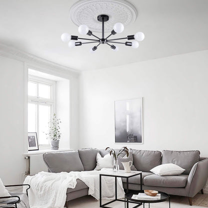 Lampada semi-incassata Sputnik nera/oro da soffitto per soggiorno/cucina/ufficio/camera da letto/ingresso