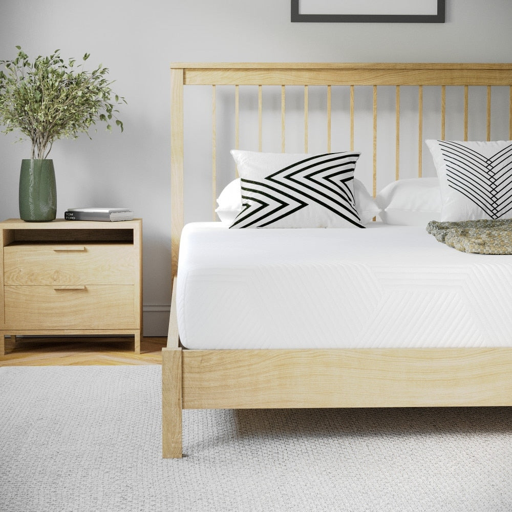 Materasso in memory foam rinfrescante al tè verde da 8 pollici, anti-pressione, in una scatola