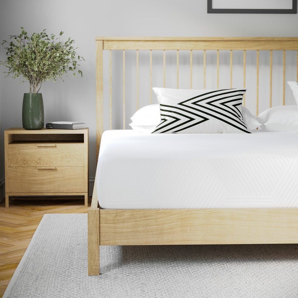 Materasso in memory foam rinfrescante al tè verde da 8 pollici, anti-pressione, in una scatola