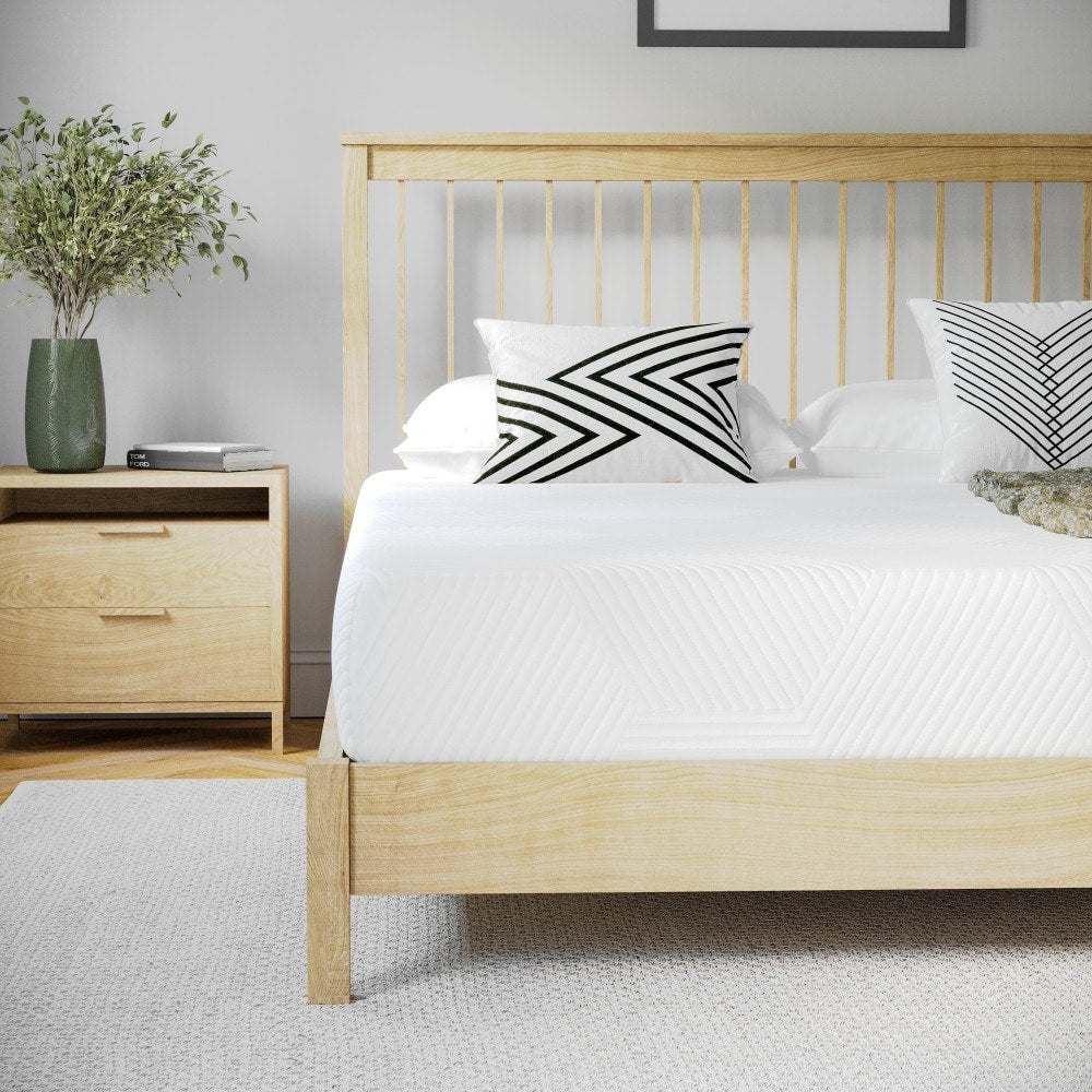 Materasso in memory foam rinfrescante al tè verde da 8 pollici, anti-pressione, in una scatola