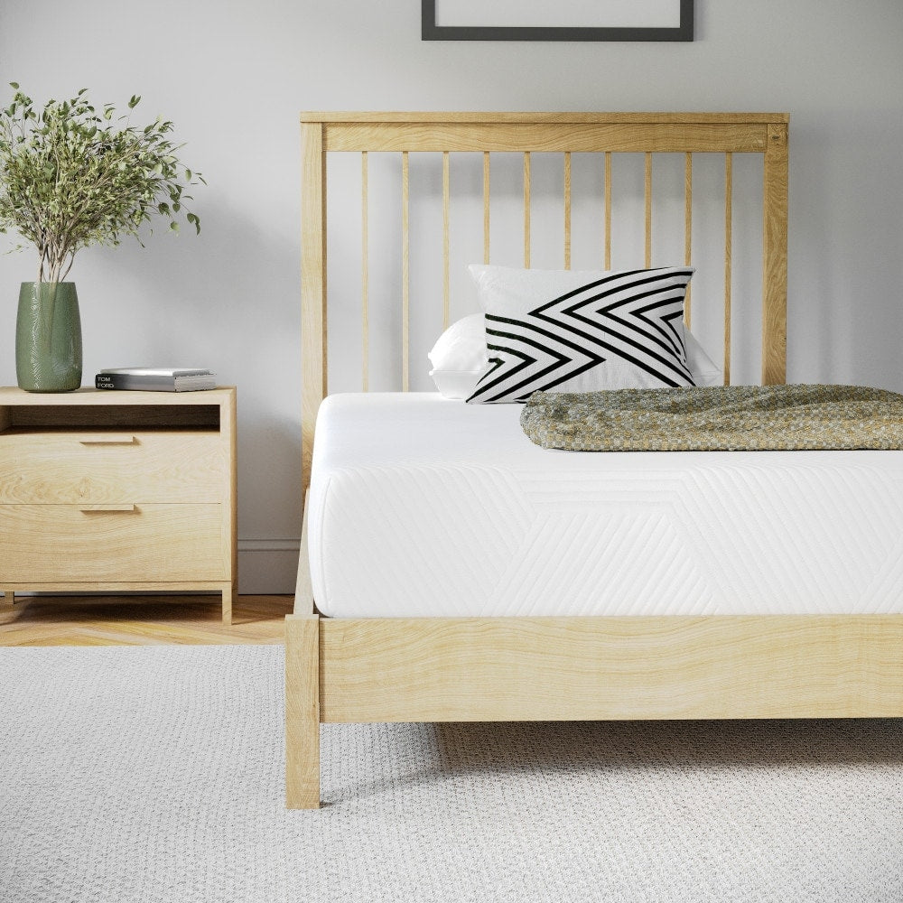 Materasso in memory foam rinfrescante al tè verde da 8 pollici, anti-pressione, in una scatola