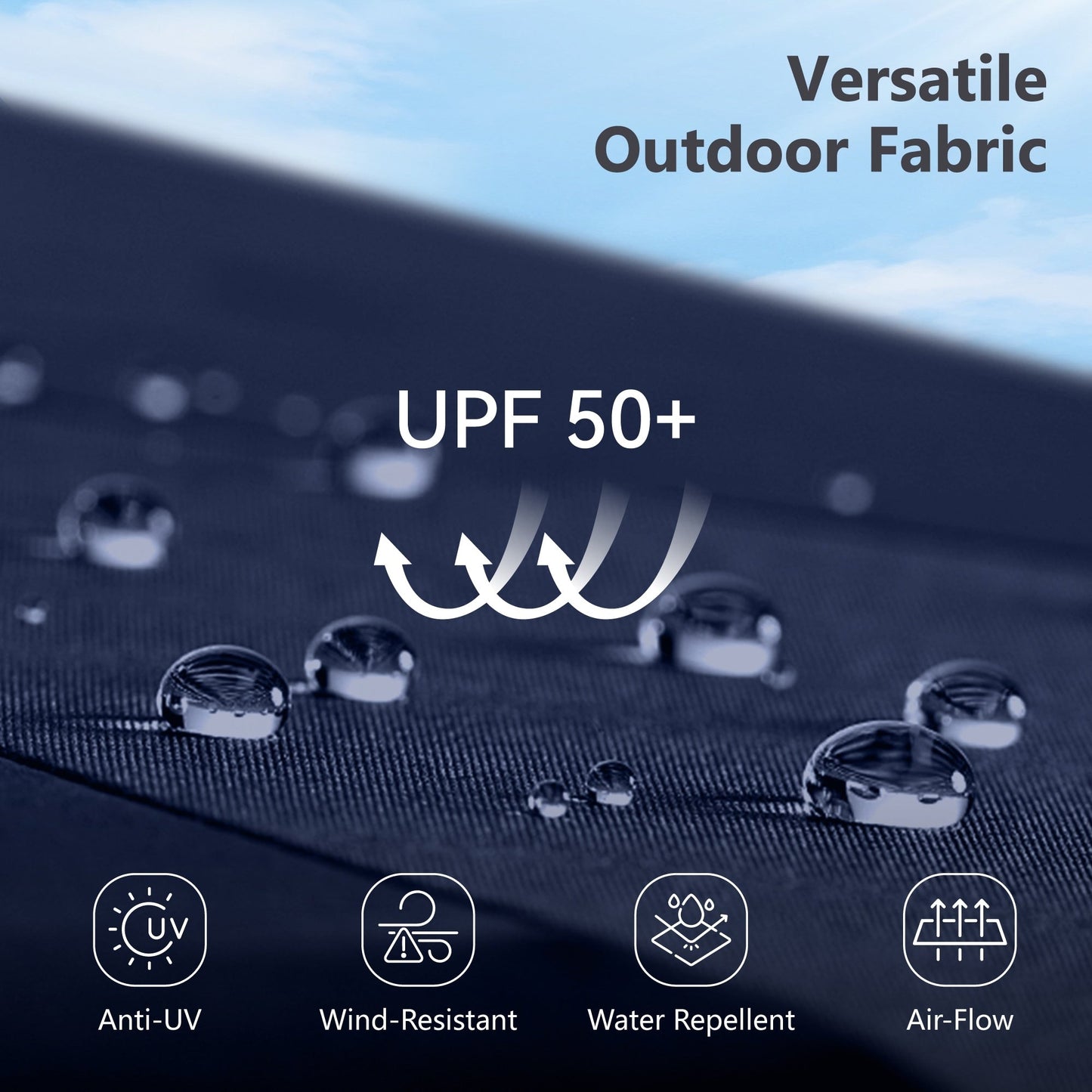 MAISON ARTS Set da pranzo da giardino 8 pezzi con ombrellone da giardino da 13 piedi