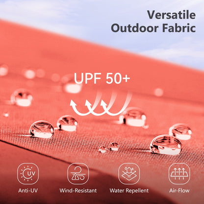 MAISON ARTS Set da pranzo da giardino 8 pezzi con ombrellone da giardino da 13 piedi