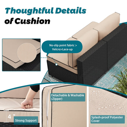 Gruppo di sedute componibili da 8 pezzi con braciere