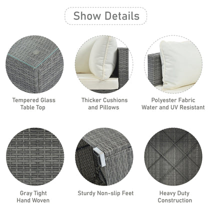 Set di mobili da esterno da 8 pezzi