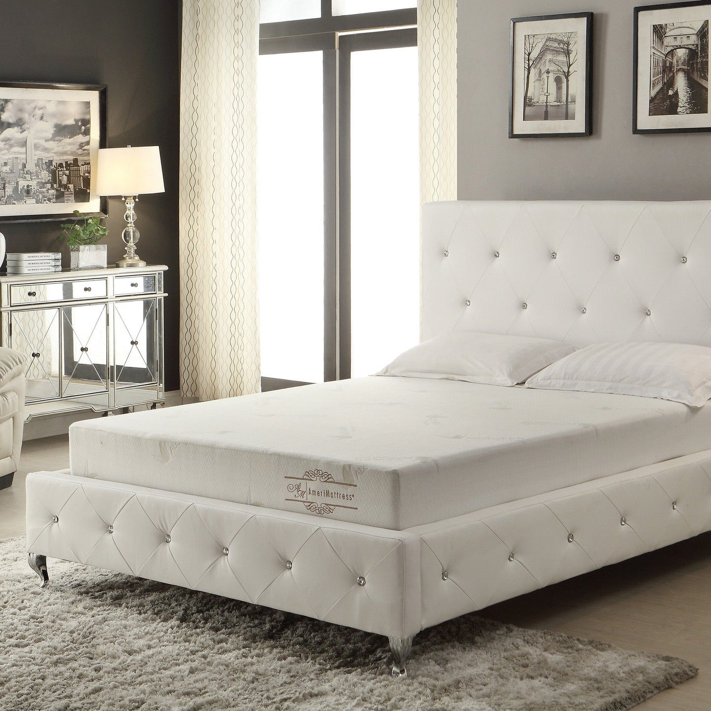 Materasso in memory foam sagomato con infusione di aloe vera da 8 pollici