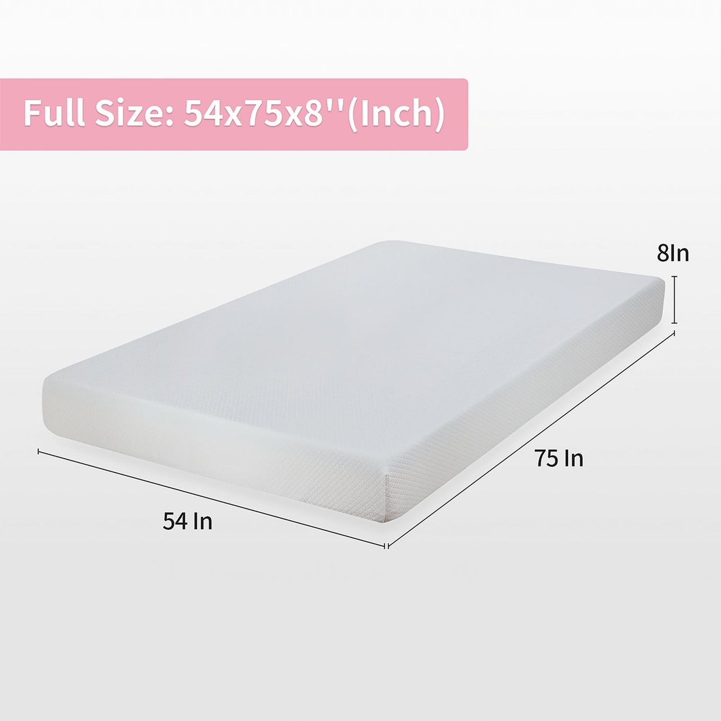 Materasso in memory foam con infusione di gel da 8 pollici