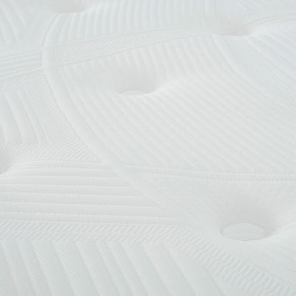 Materasso ibrido a molle insacchettate da 8 pollici, misura singola, letto in una scatola, materasso in memory foam con morbido gel Euro Top, bianco/grigio