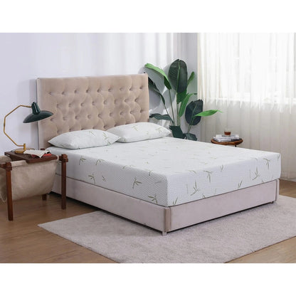 Materasso in memory foam al tè verde da 8 pollici, materasso rinfrescante a media sensazione in una scatola, CertiPUR-US