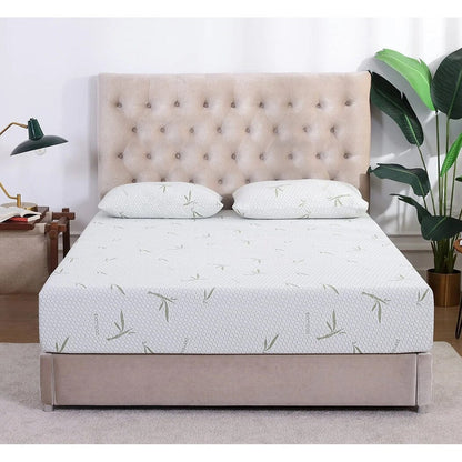 Materasso in memory foam al tè verde da 8 pollici, materasso rinfrescante a media sensazione in una scatola, CertiPUR-US