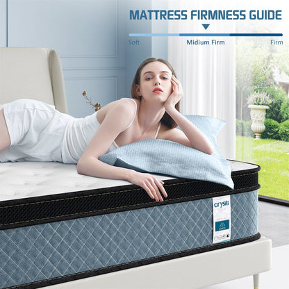 Materasso in memory foam ibrido medio rinfrescante 8 in una scatola