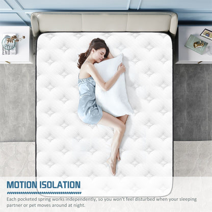 Materasso in memory foam ibrido medio rinfrescante 8 in una scatola