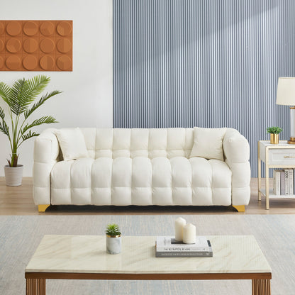 Divano in tessuto tecnologico, 80 pollici di lunghezza, 21,7 pollici di profondità, struttura del corpo americana, 3 posti impermeabile e antimacchia