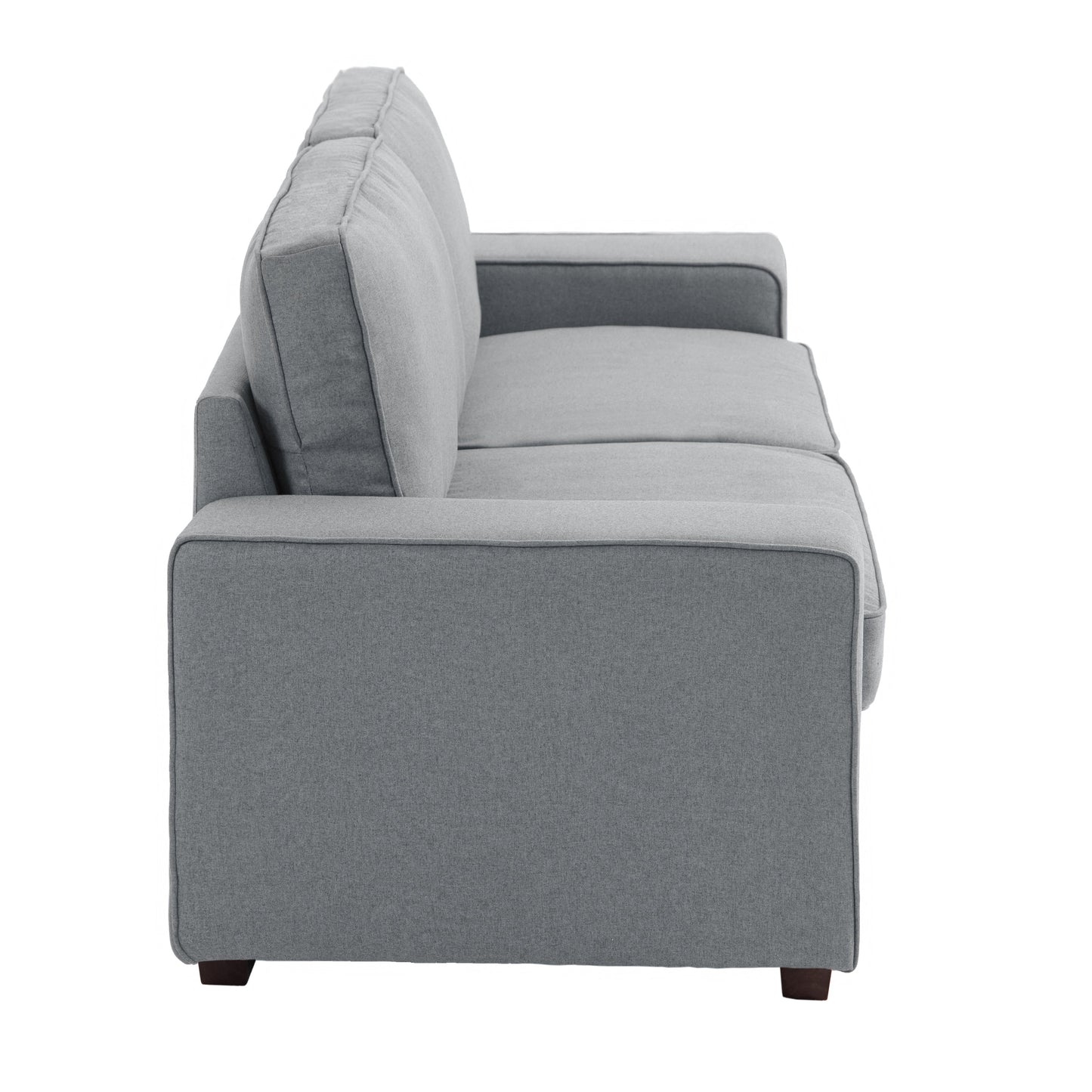 Divano a due posti in velluto a coste di lino largo 80,1 pollici per soggiorno