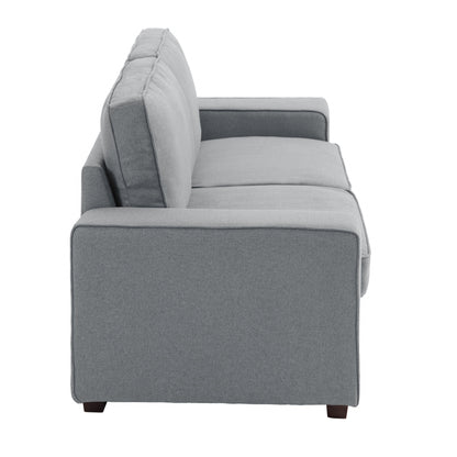 Divano a due posti in velluto a coste di lino largo 80,1 pollici per soggiorno