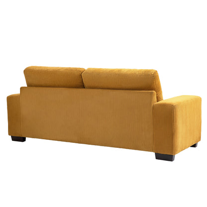 Divano a due posti in velluto a coste di lino largo 80,1 pollici per soggiorno